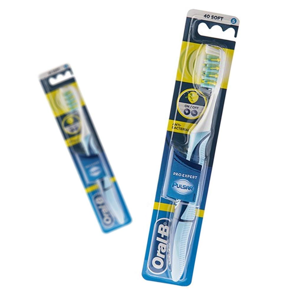 مسواک اورال بی مدل Pulsar Anti Bacterial با برس نرم