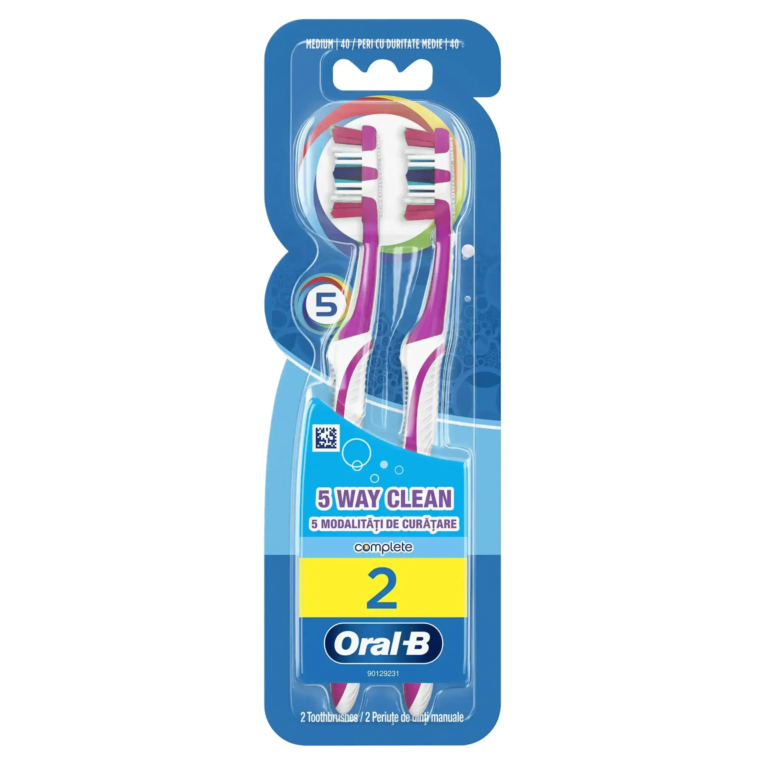 مسواک اورال بی مدل 5 way clean بسته 2 عددی